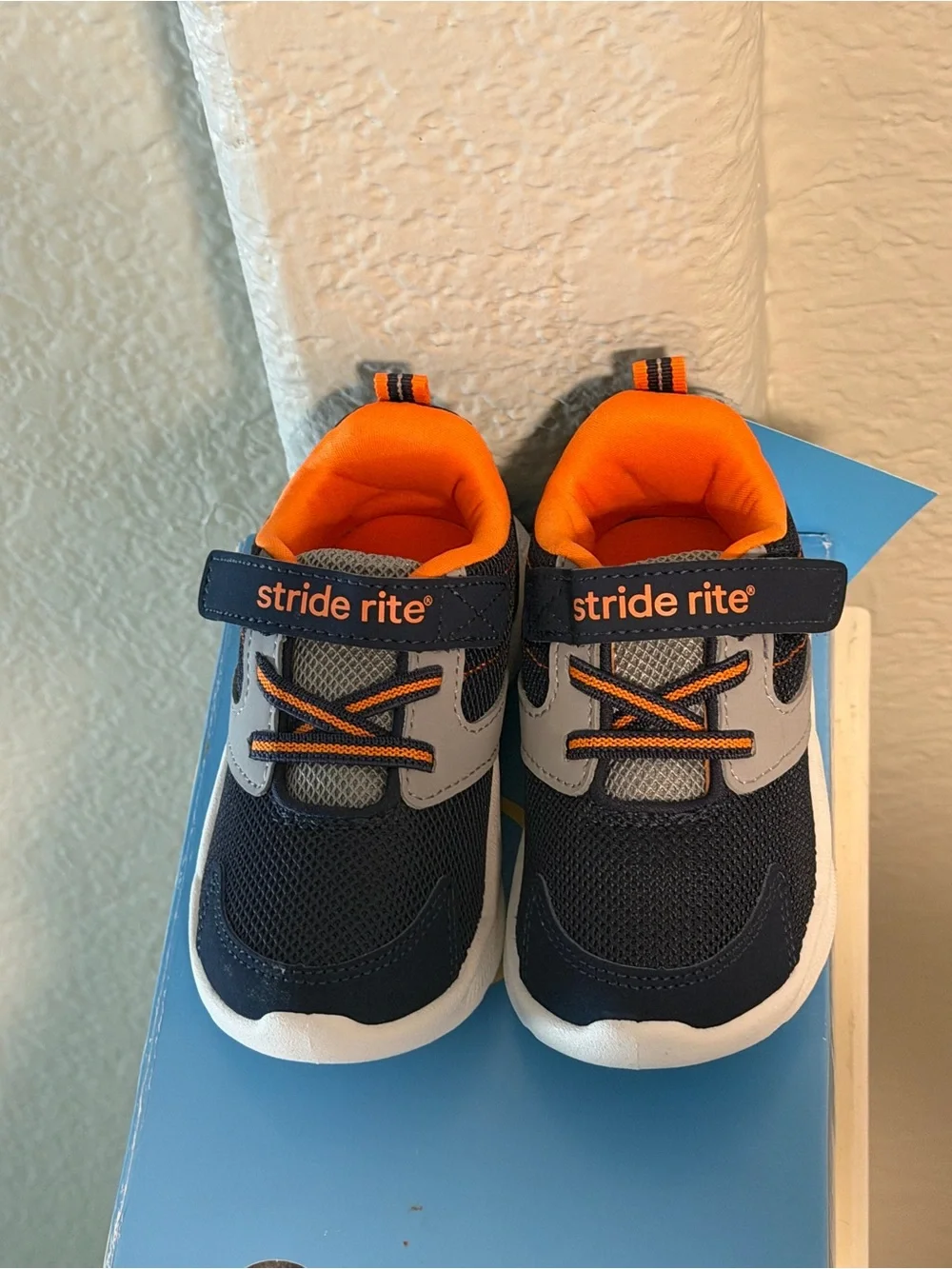 Munchkin Kids Navy and Orange Athletic Sneakers